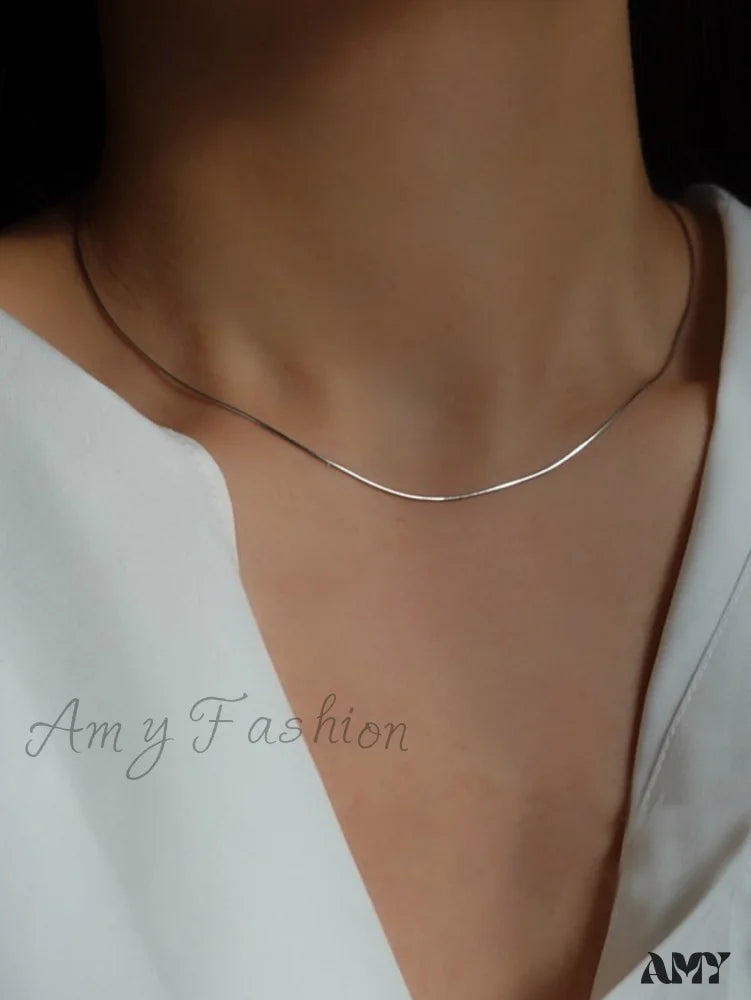 Amy Fashion - Minimalist Stainless Steel Necklace