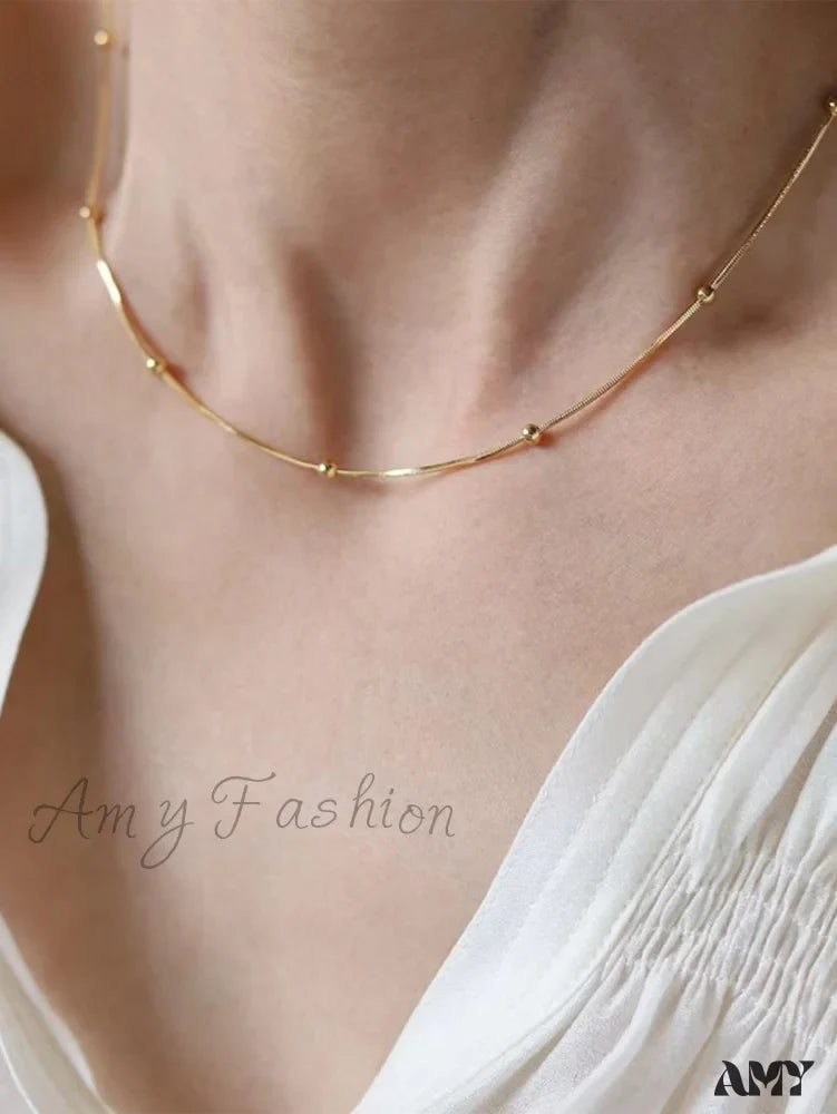 Amy Fashion - Minimalist Stainless Steel Necklace