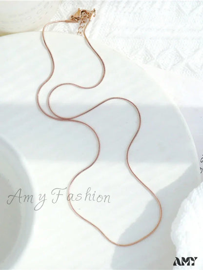 Amy Fashion - Minimalist Stainless Steel Necklace