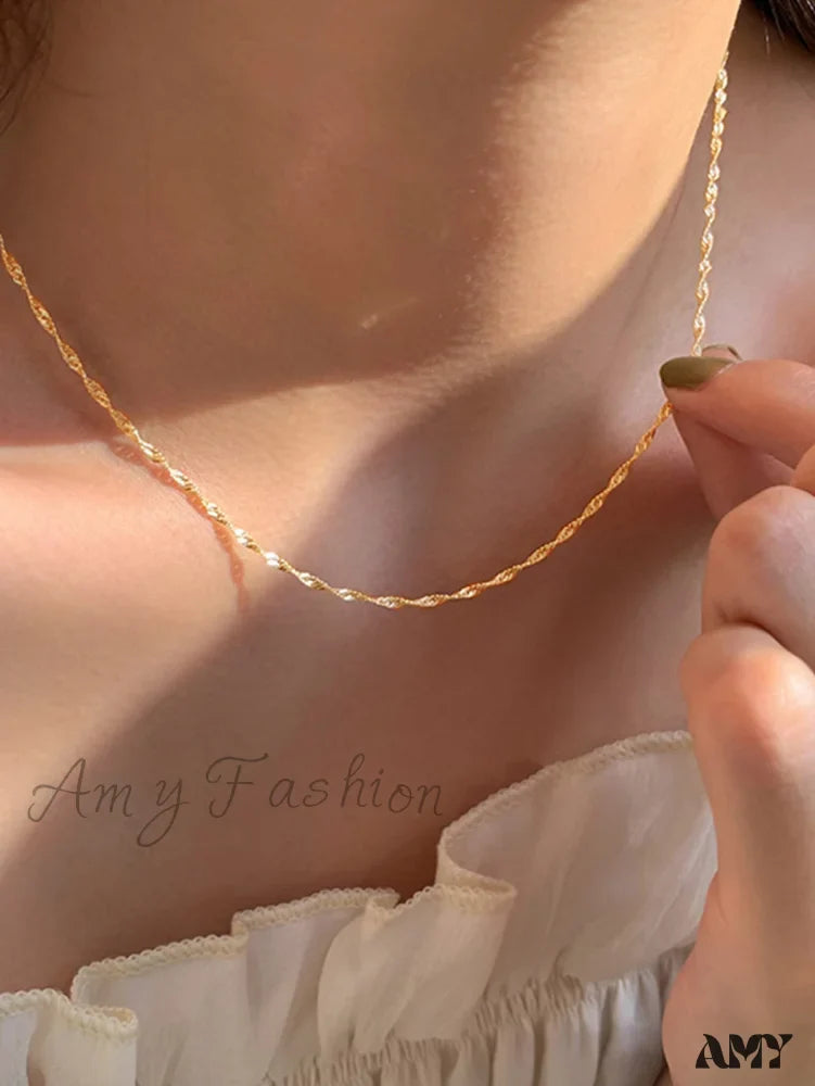 Amy Fashion - Minimalist Stainless Steel Necklace
