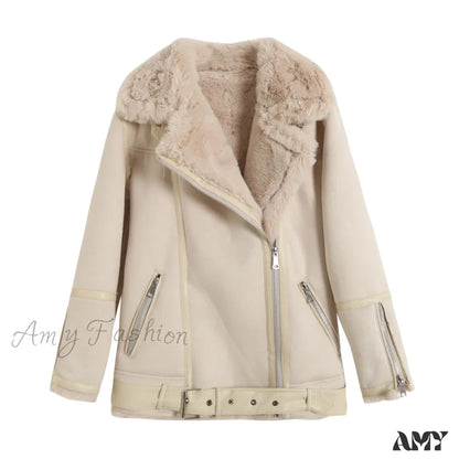 Amy Fashion - New Faux Leather Double Sided Coat