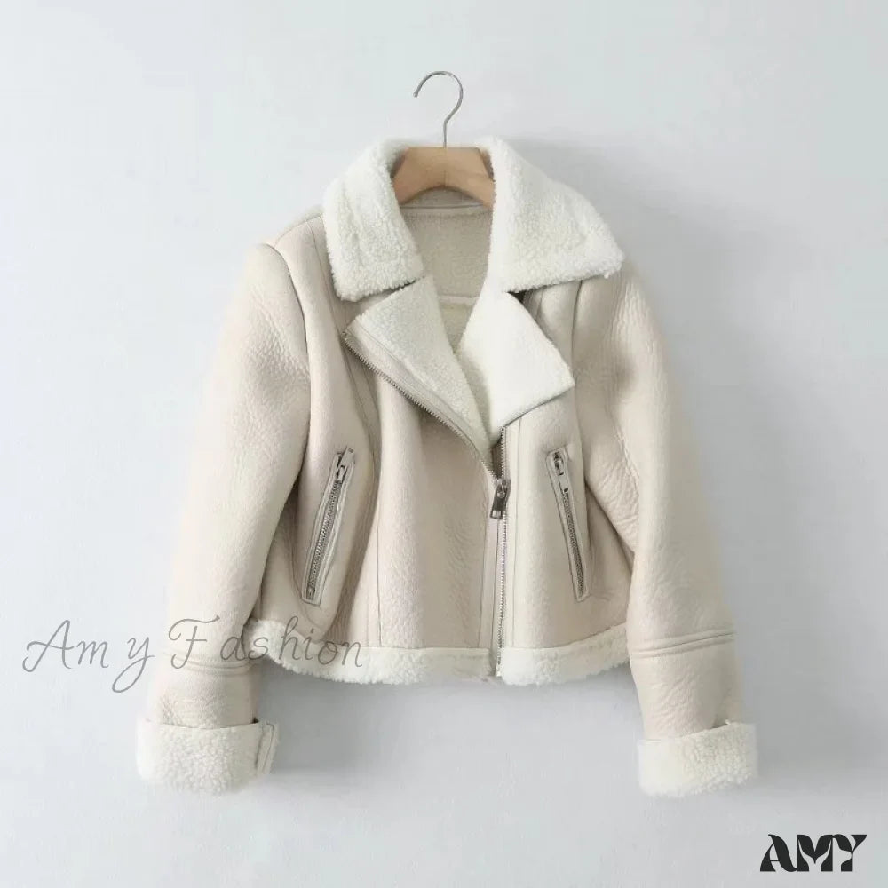 Amy Fashion - New Faux Leather Double Sided Coat