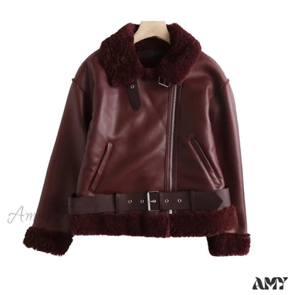 Amy Fashion - New Faux Leather Double Sided Coat