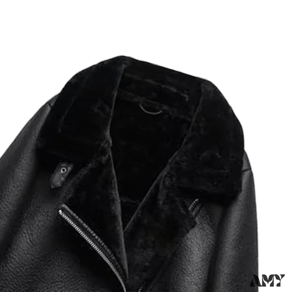 Amy Fashion - New Faux Leather Double Sided Coat