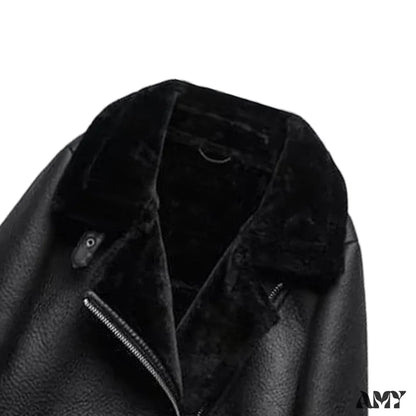 Amy Fashion - New Faux Leather Double Sided Coat