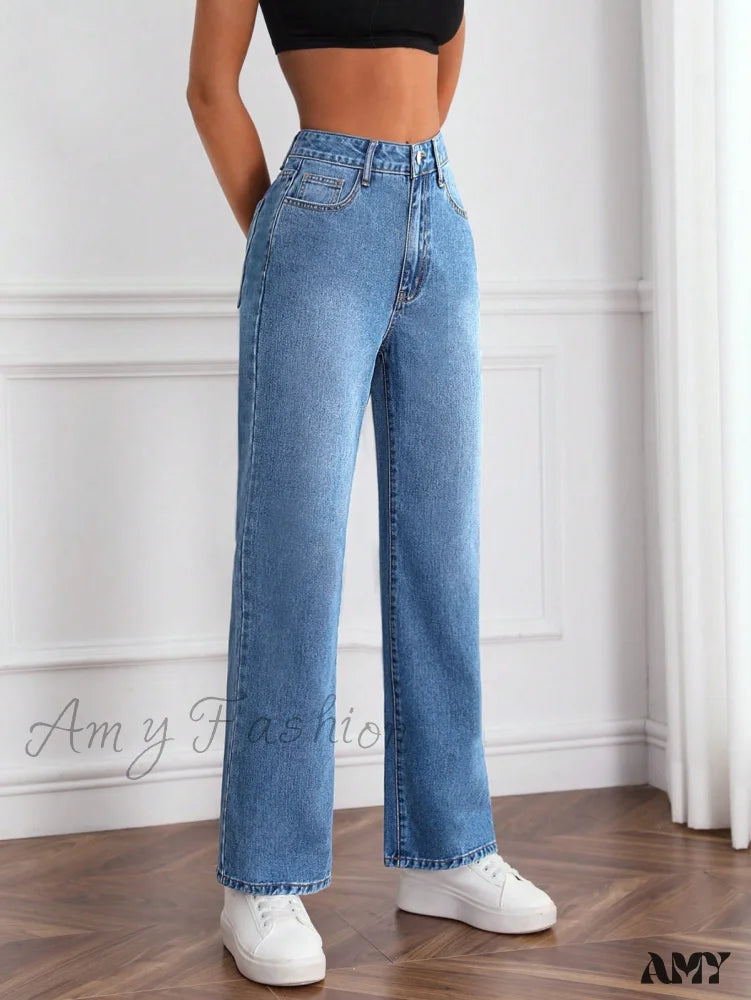 Amy Fashion - Slant Pocket Jeans