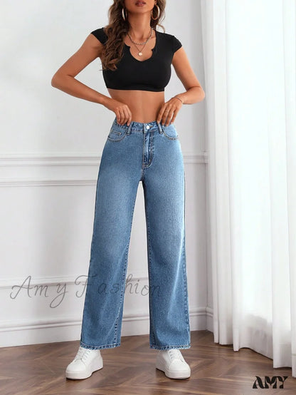 Amy Fashion - Slant Pocket Jeans