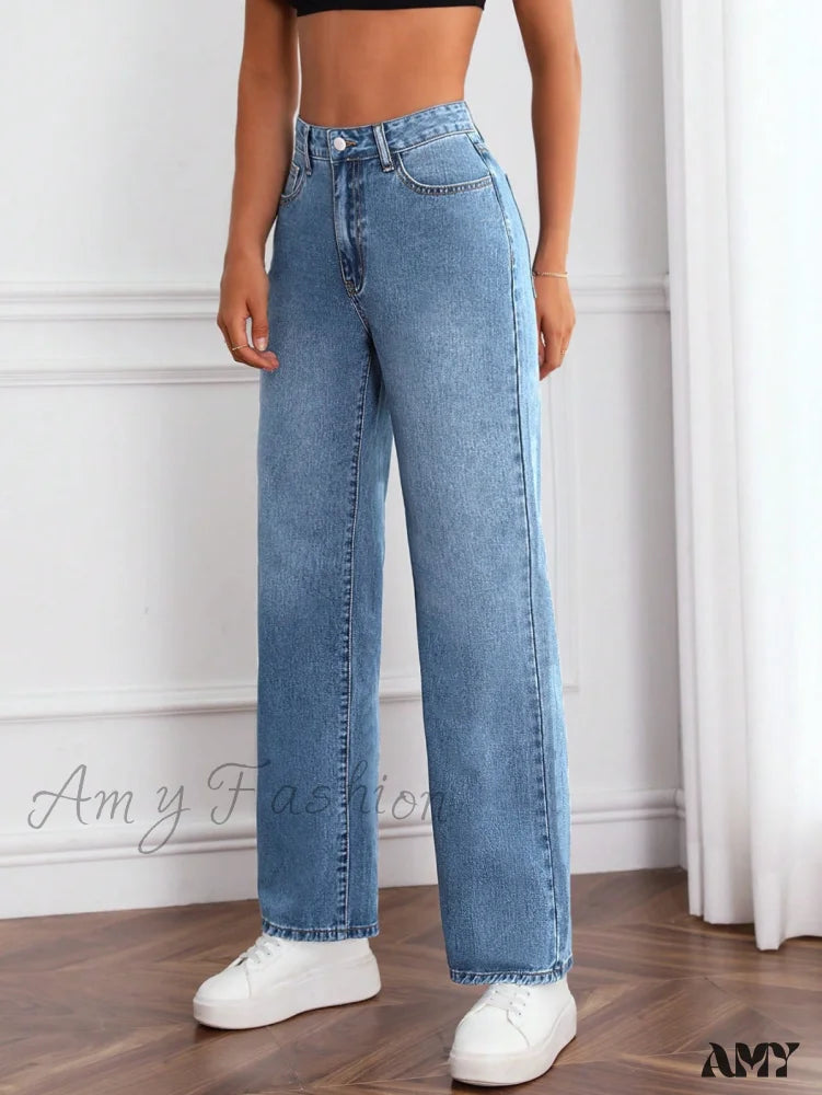 Amy Fashion - Slant Pocket Jeans