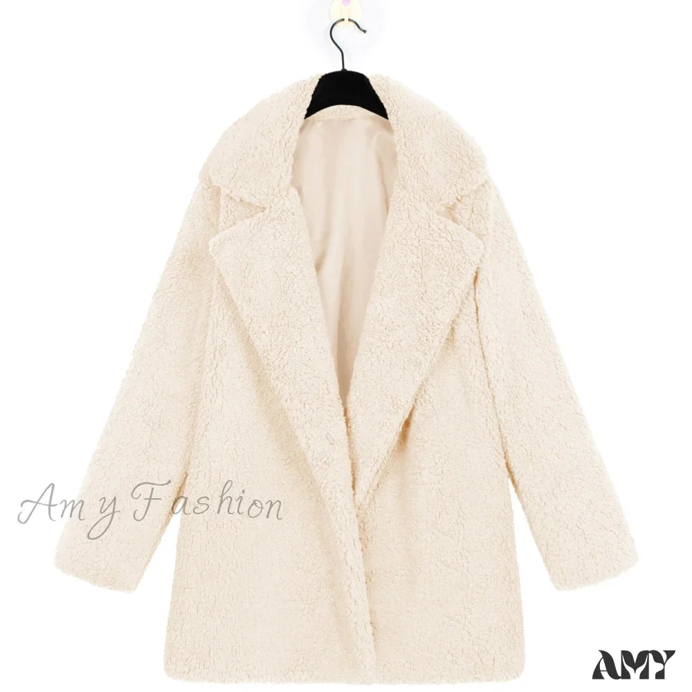 Amy Fashion - Soft Fur Fashion Plush Coat