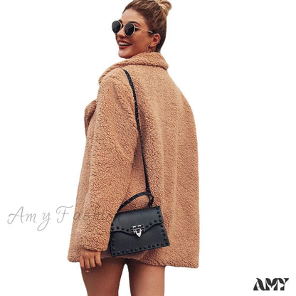 Amy Fashion - Soft Fur Fashion Plush Coat