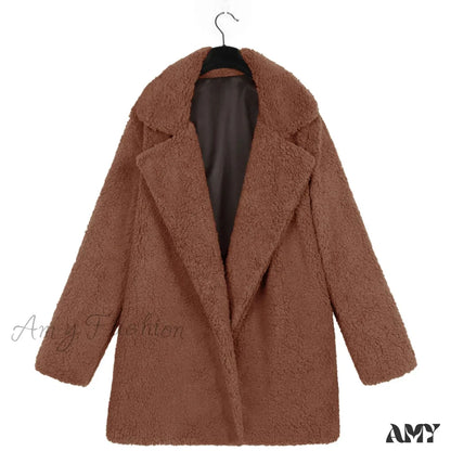 Amy Fashion - Soft Fur Fashion Plush Coat