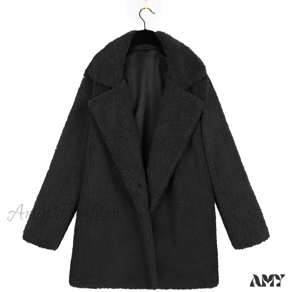 Amy Fashion - Soft Fur Fashion Plush Coat