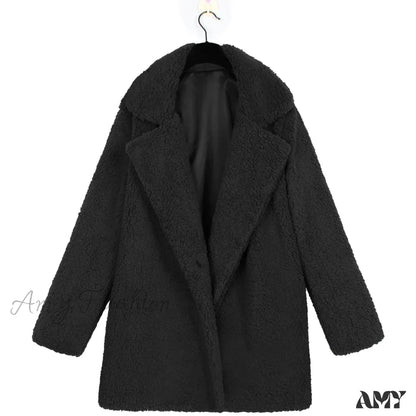 Amy Fashion - Soft Fur Fashion Plush Coat