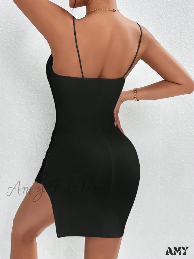 Amy Fashion - Solid  Cami Bodycon Dress