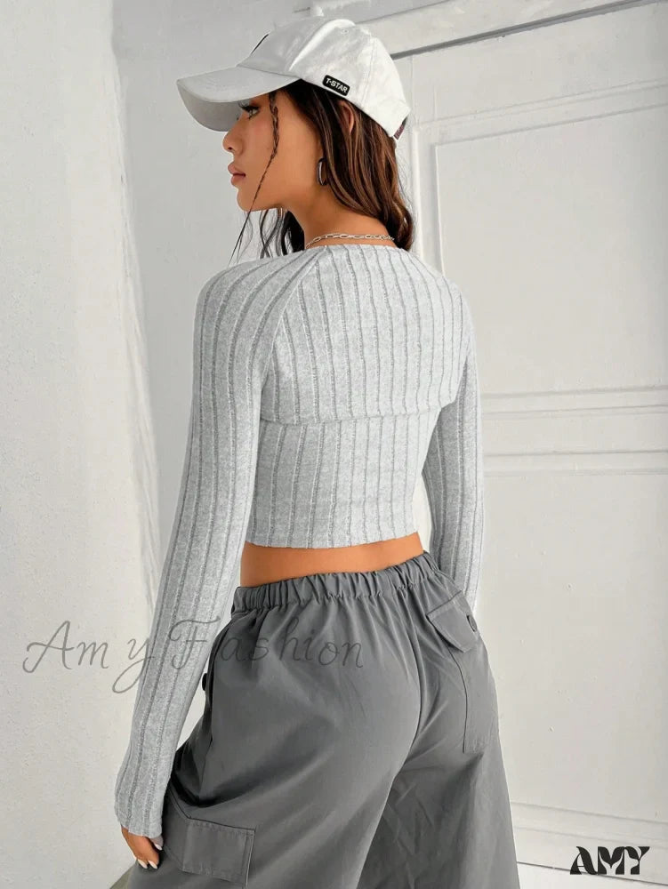 Amy Fashion - Solid Ribbed Knit Crop Tube Top & Bolero