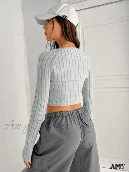 Amy Fashion - Solid Ribbed Knit Crop Tube Top & Bolero