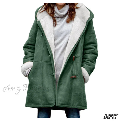 Amy Fashion - Thicken Fleece Lined Hooded Coat