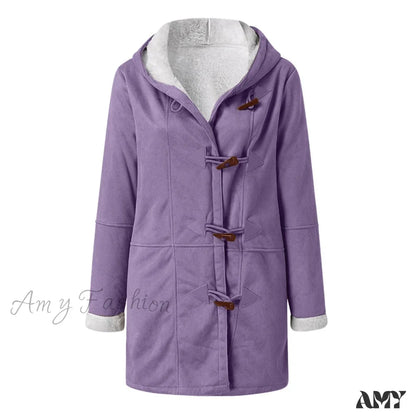 Amy Fashion - Thicken Fleece Lined Hooded Coat