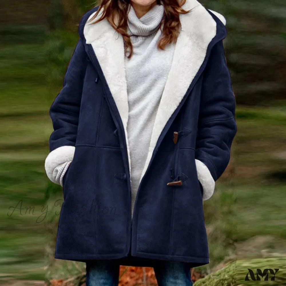 Amy Fashion - Thicken Fleece Lined Hooded Coat
