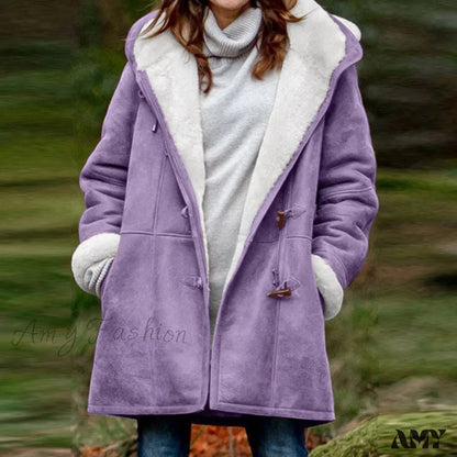 Amy Fashion - Thicken Fleece Lined Hooded Coat