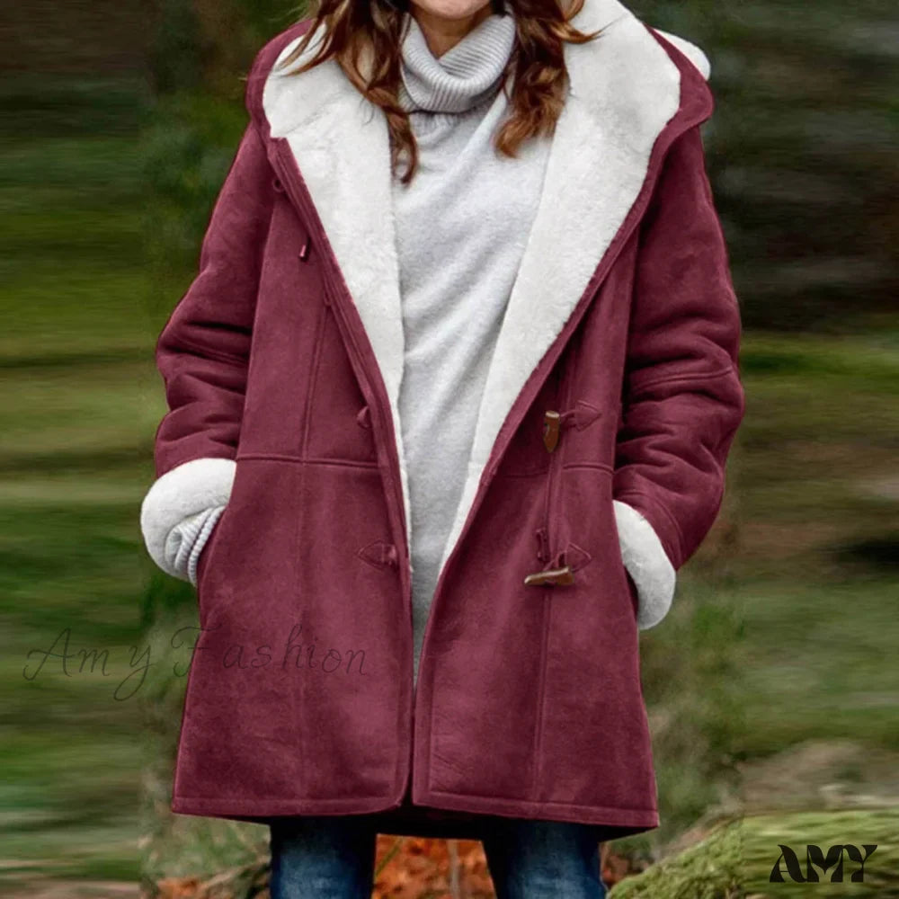 Amy Fashion - Thicken Fleece Lined Hooded Coat