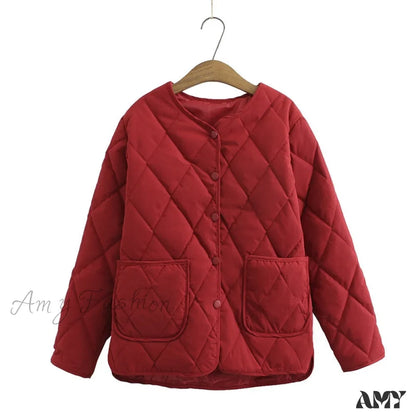Amy Fashion - Thin Slim Casual V-Neck Coats