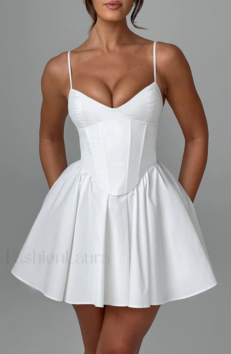 Analeigh Mini Graceful Dress - Ivory
