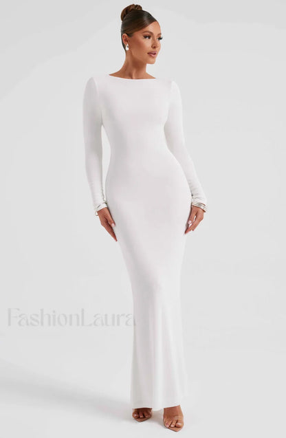 Anastassia Maxi Graceful Dress - Ivory