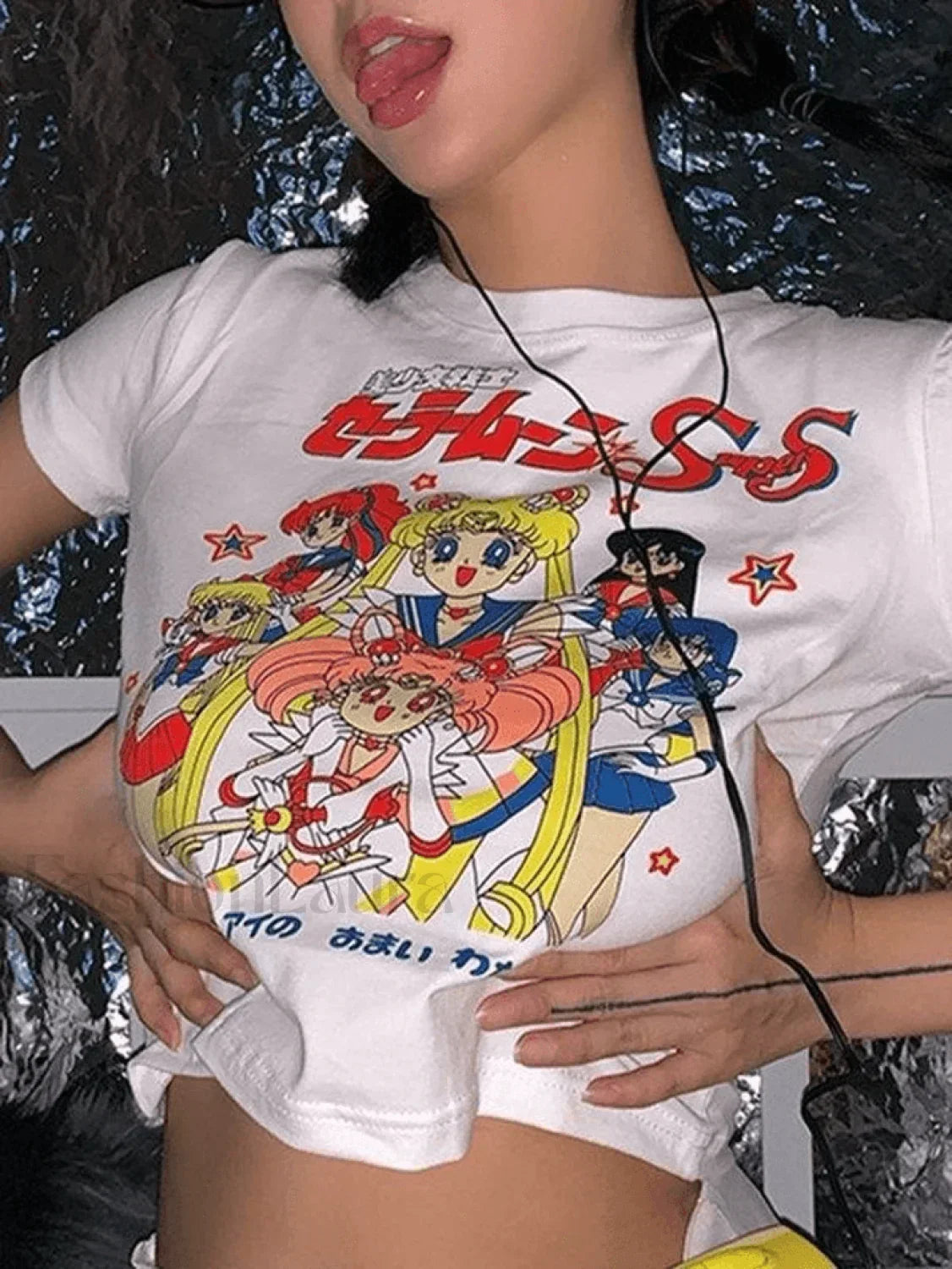 Anime Graphic Crop Top