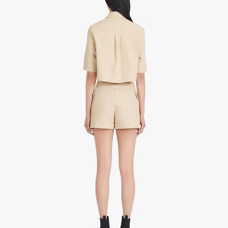 KittenAlarm - Annis Crop Top blazer & Mini Shorts Set