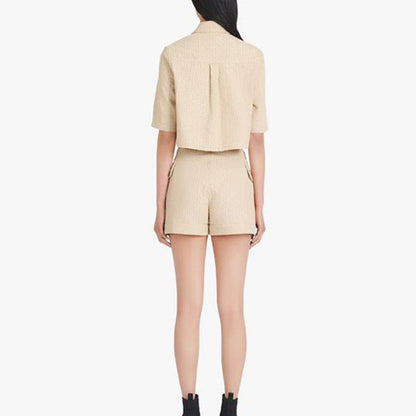 KittenAlarm - Annis Crop Top blazer & Mini Shorts Set