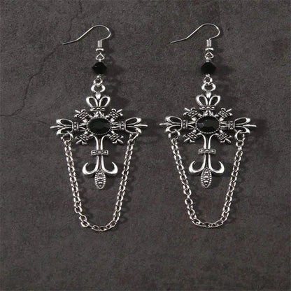 Antique Fairy Wings Grunge Dangling Earring