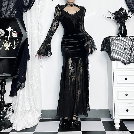 Antique Lace Trumpet Slim Midi Attire