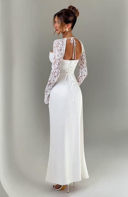Lace Long Sleeve Maxi Dress