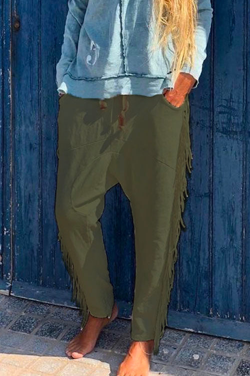 Margovil Tassel Fringes Harem Pants