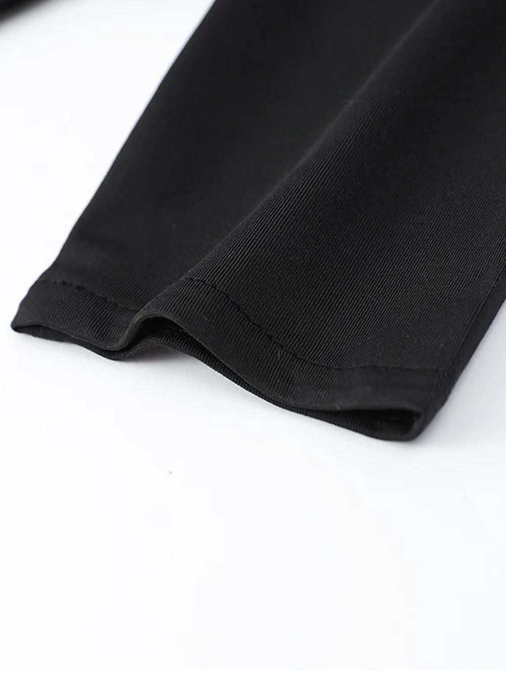 Padded Shoulder Sequin Trim Waist Cutout High-Slit Maxi Gown
