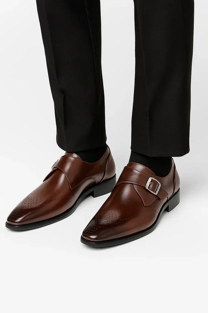 Men's Monk Strap Dress Shoes | Polished Leather Finish