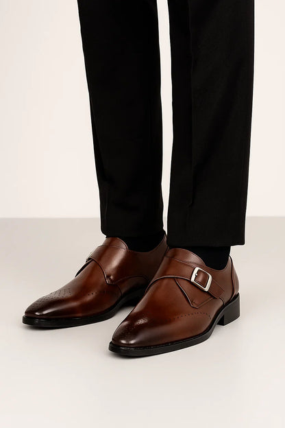 Men's Monk Strap Dress Shoes | Polished Leather Finish
