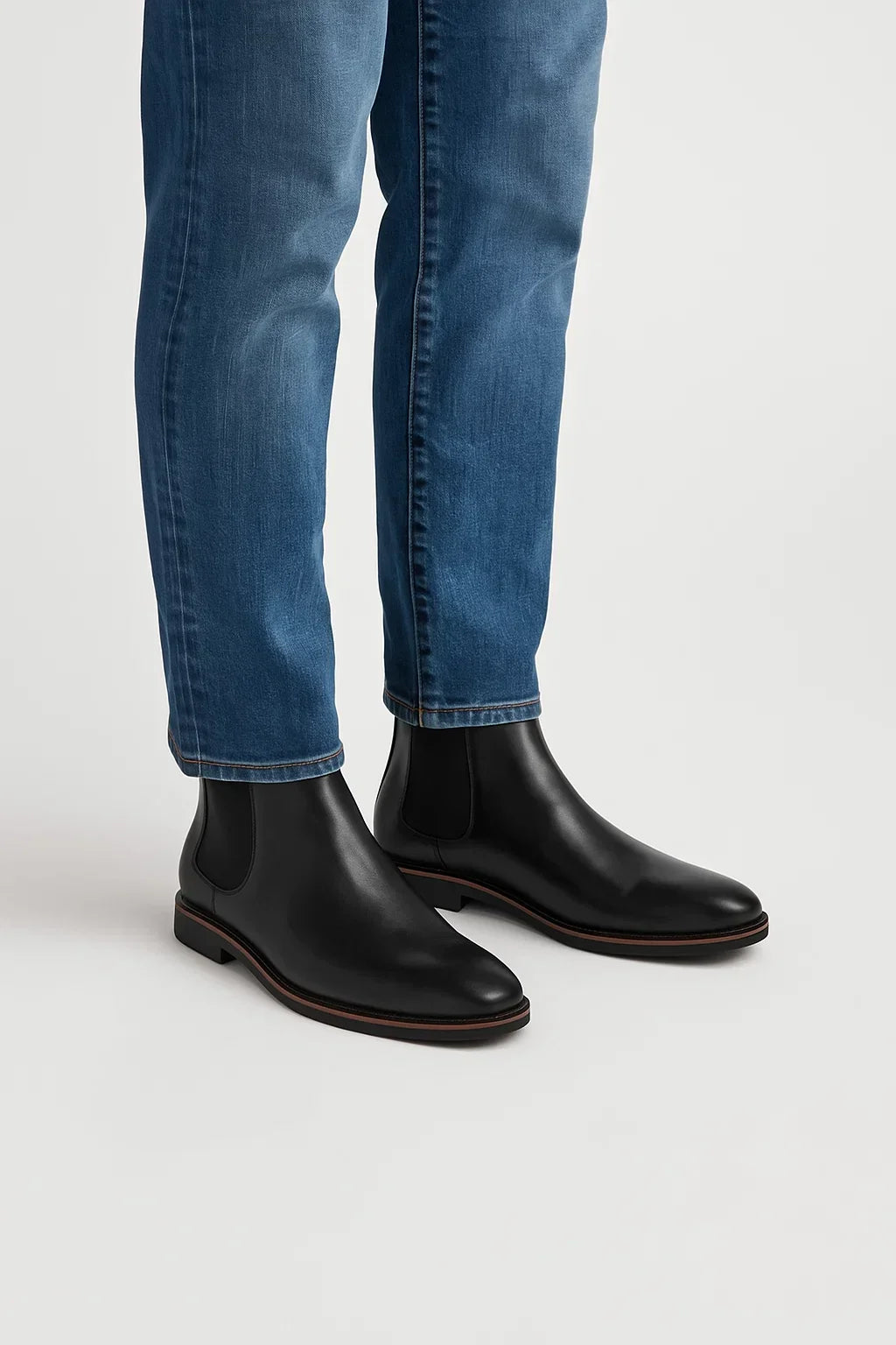 Men’s Chelsea Boots | Retro Slip-On | Synthetic Leather