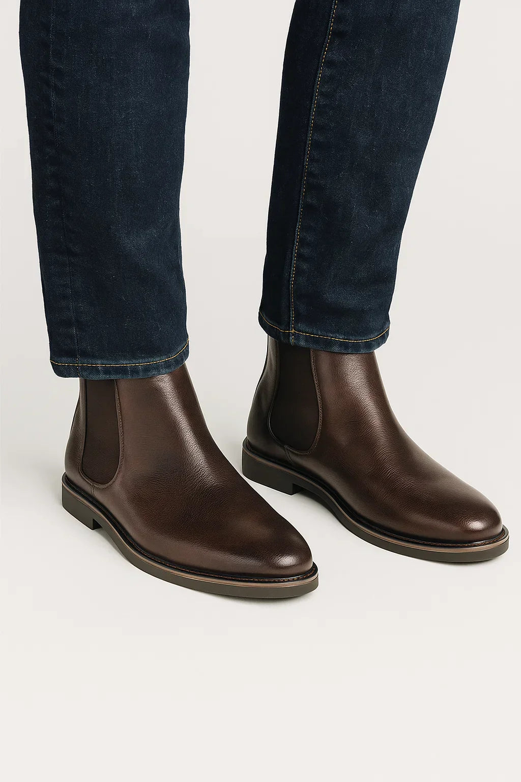 Men’s Chelsea Boots | Retro Slip-On | Synthetic Leather