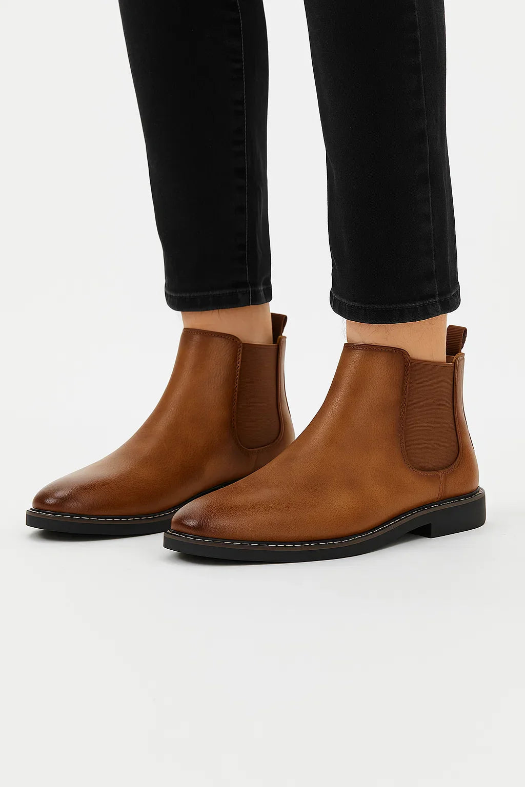 Men’s Chelsea Boots | Retro Slip-On | Synthetic Leather