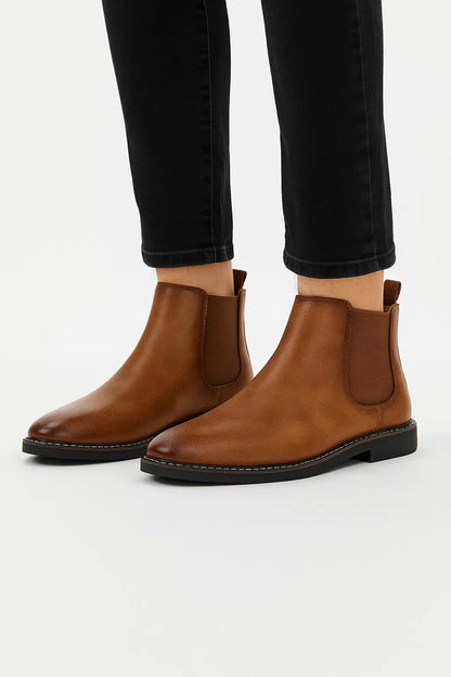 Men’s Chelsea Boots | Retro Slip-On | Synthetic Leather
