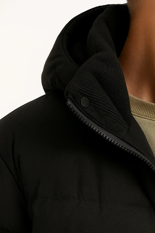Puffer Jacket Lightweight Insulated with Hood and Pockets