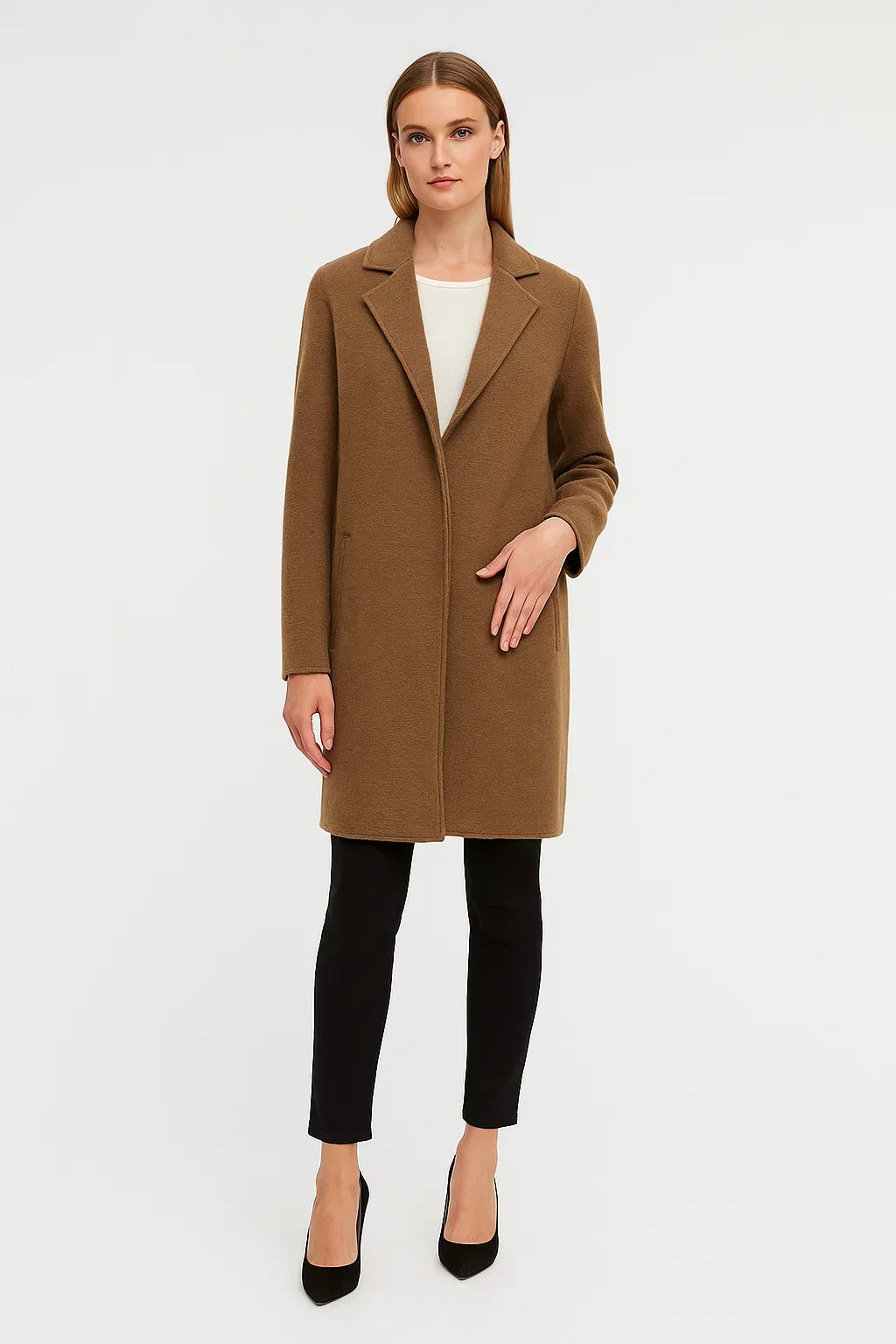 Longline Single-Breasted Overcoat | Structured Fit | Autumn Winter Layer