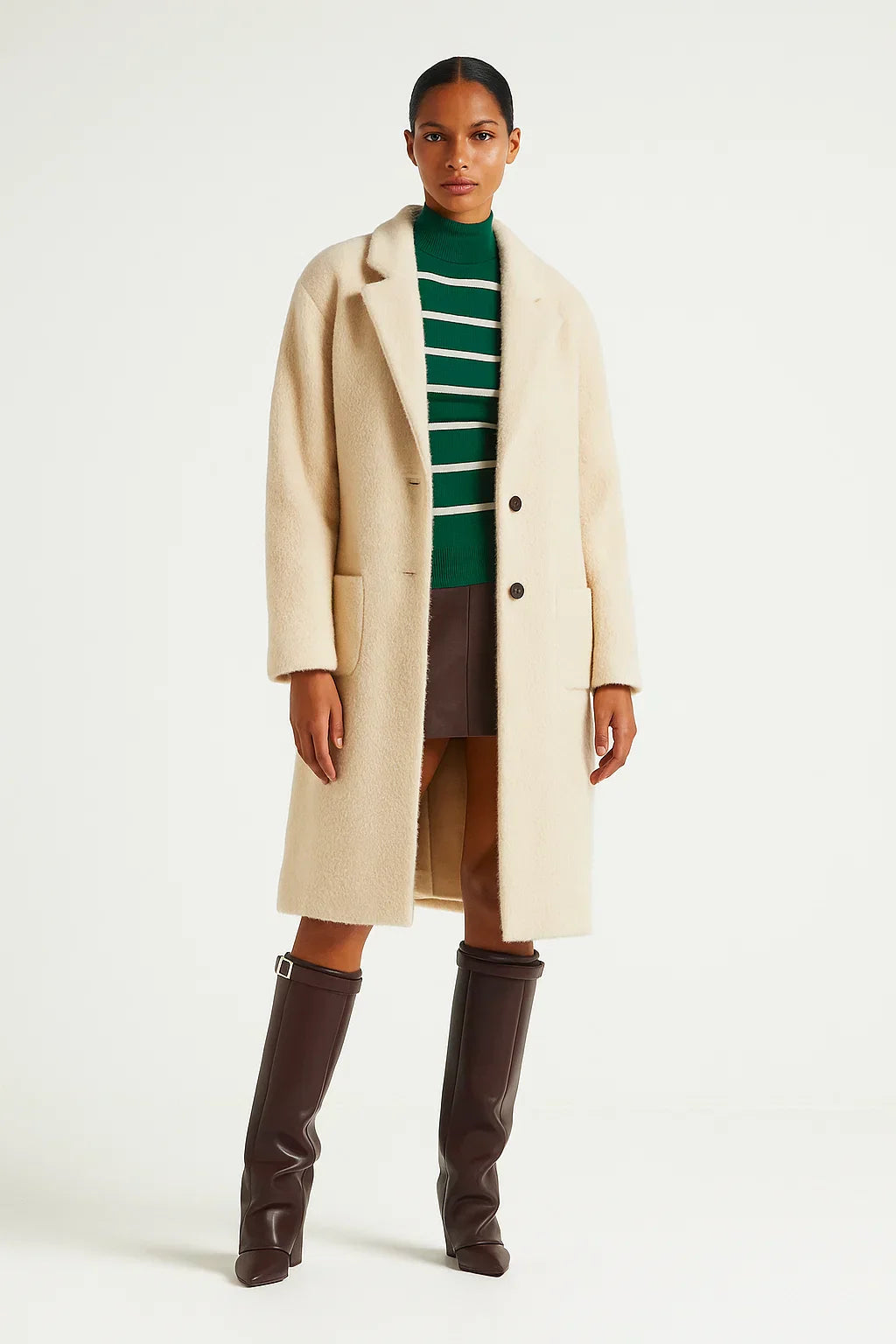 Fold-Over Knee Boots | Pointed Toe & Hidden Wedge Heel