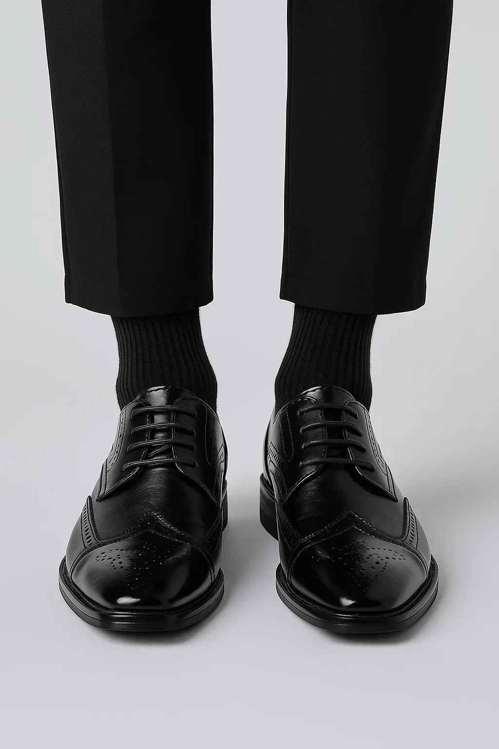 Men's Brogue Oxford Shoes | Polished PU Leather | Maison Collection