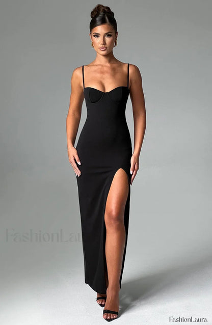Asteria Maxi Graceful Dress - Black