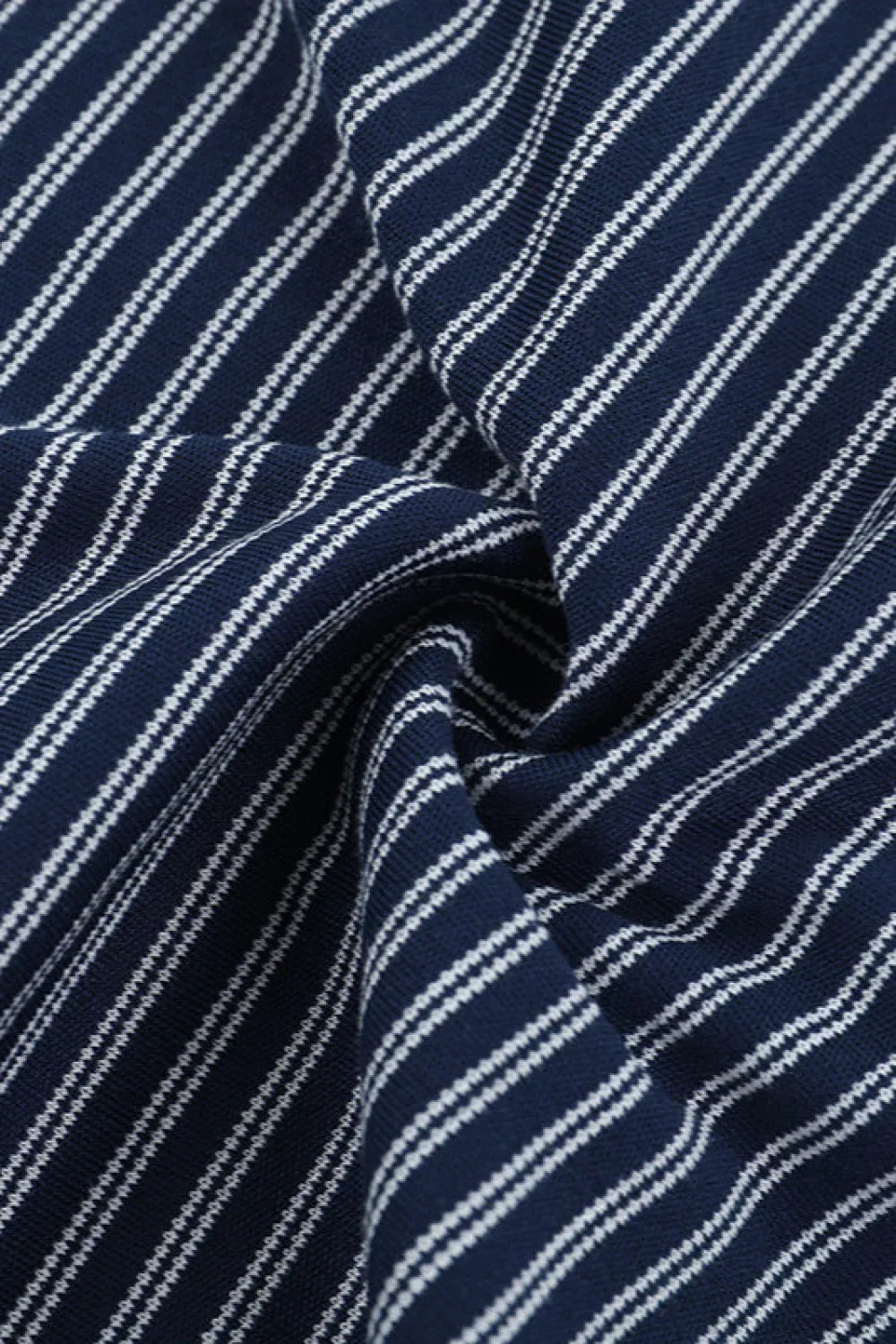 Asymmetrical Shoulder Striped Long Sleeve Tee