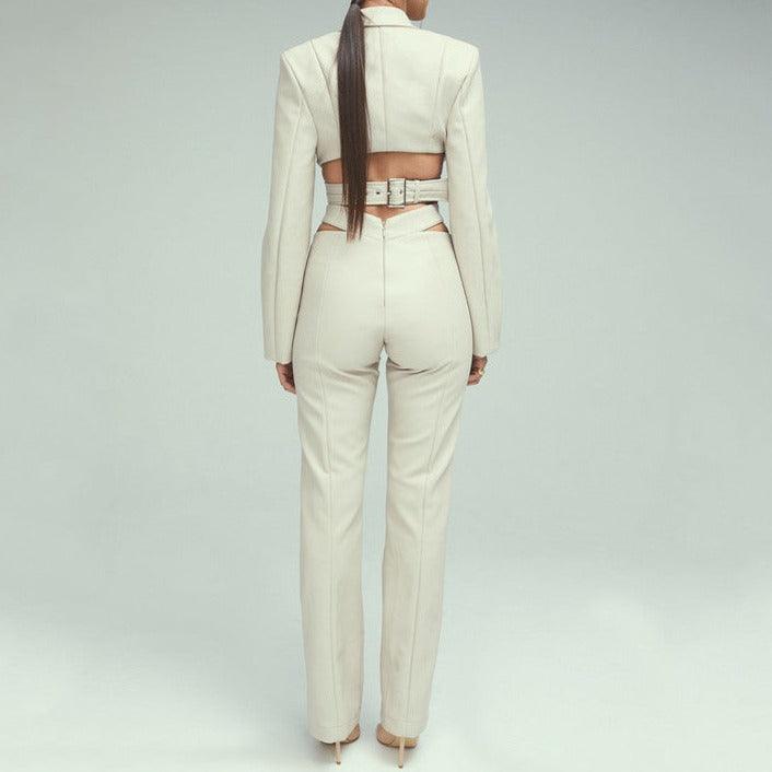 KittenAlarm - Atena Crop Top & High Waist Pants Set