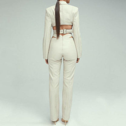 KittenAlarm - Atena Crop Top & High Waist Pants Set